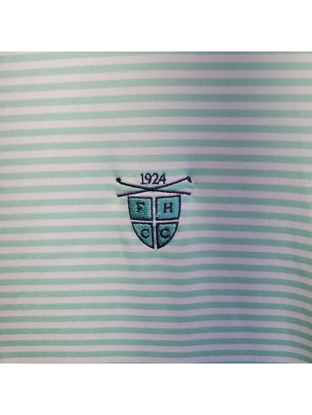 Polo Ralph Lauren RLX Golf Shirt Men's Sz L Green Striped Performance Poly FHCC